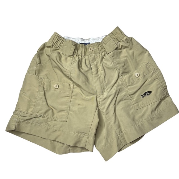 AFTCO Other - Aftco Mens Khaki Cargo Pull On Casual Shorts Size 28